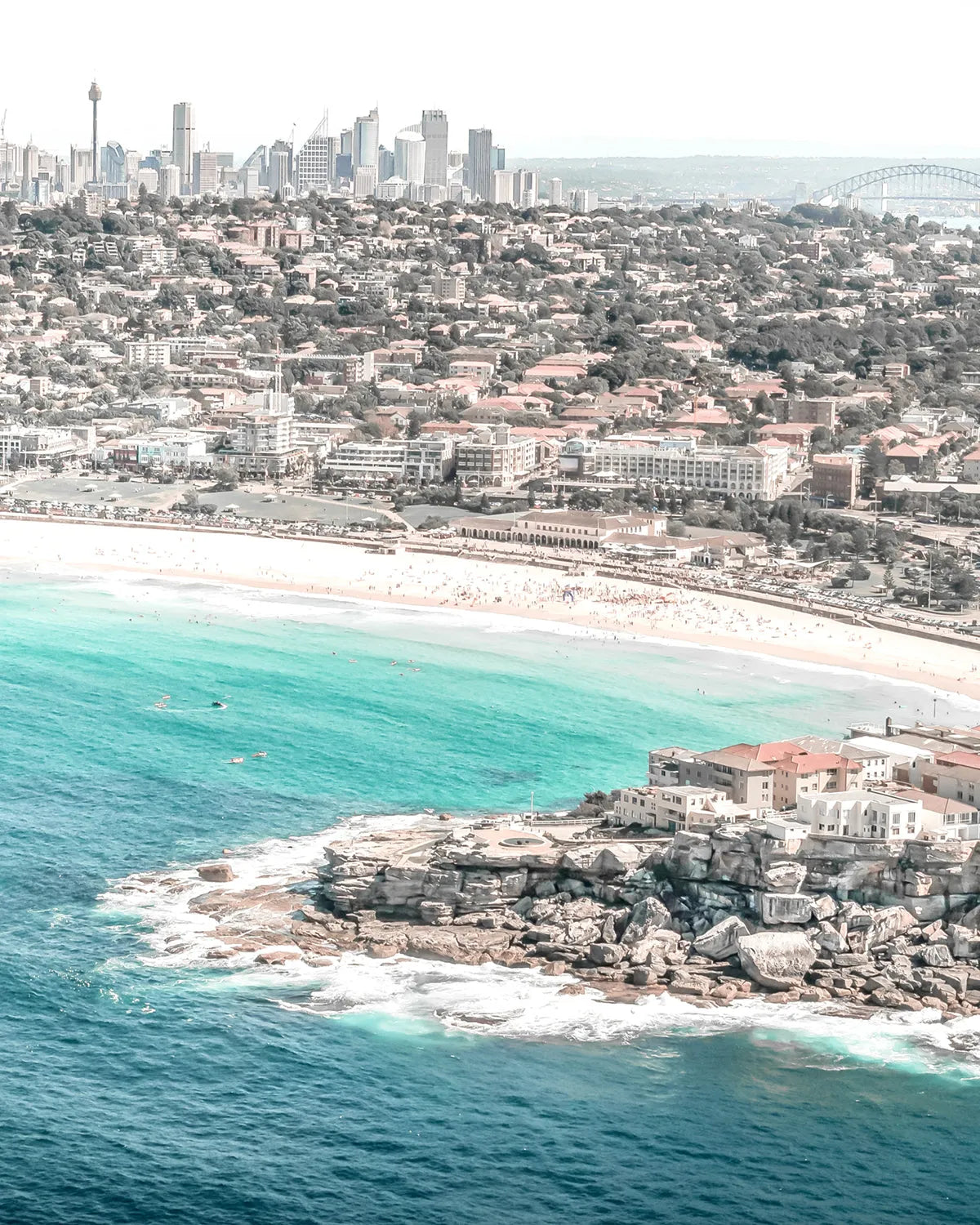 Bondi to the City | Sydney Photo Mural Wallpaper from Olive et Oriel where you can shop wallpaper and artworks online