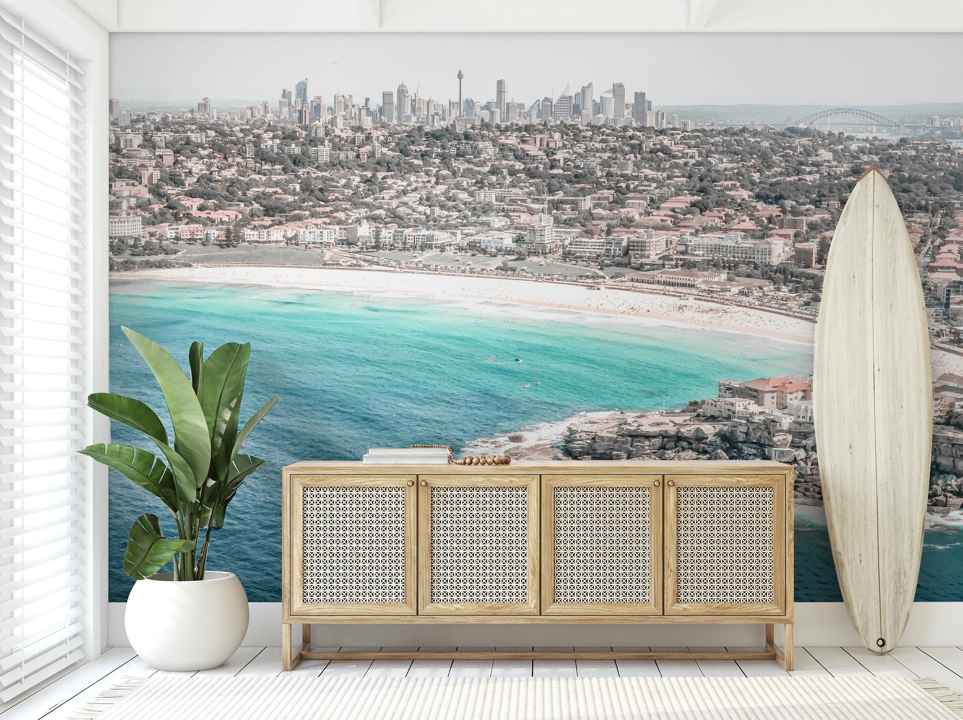 Bondi to the City | Sydney Photo Mural Wallpaper from Olive et Oriel where you can shop wallpaper and artworks online
