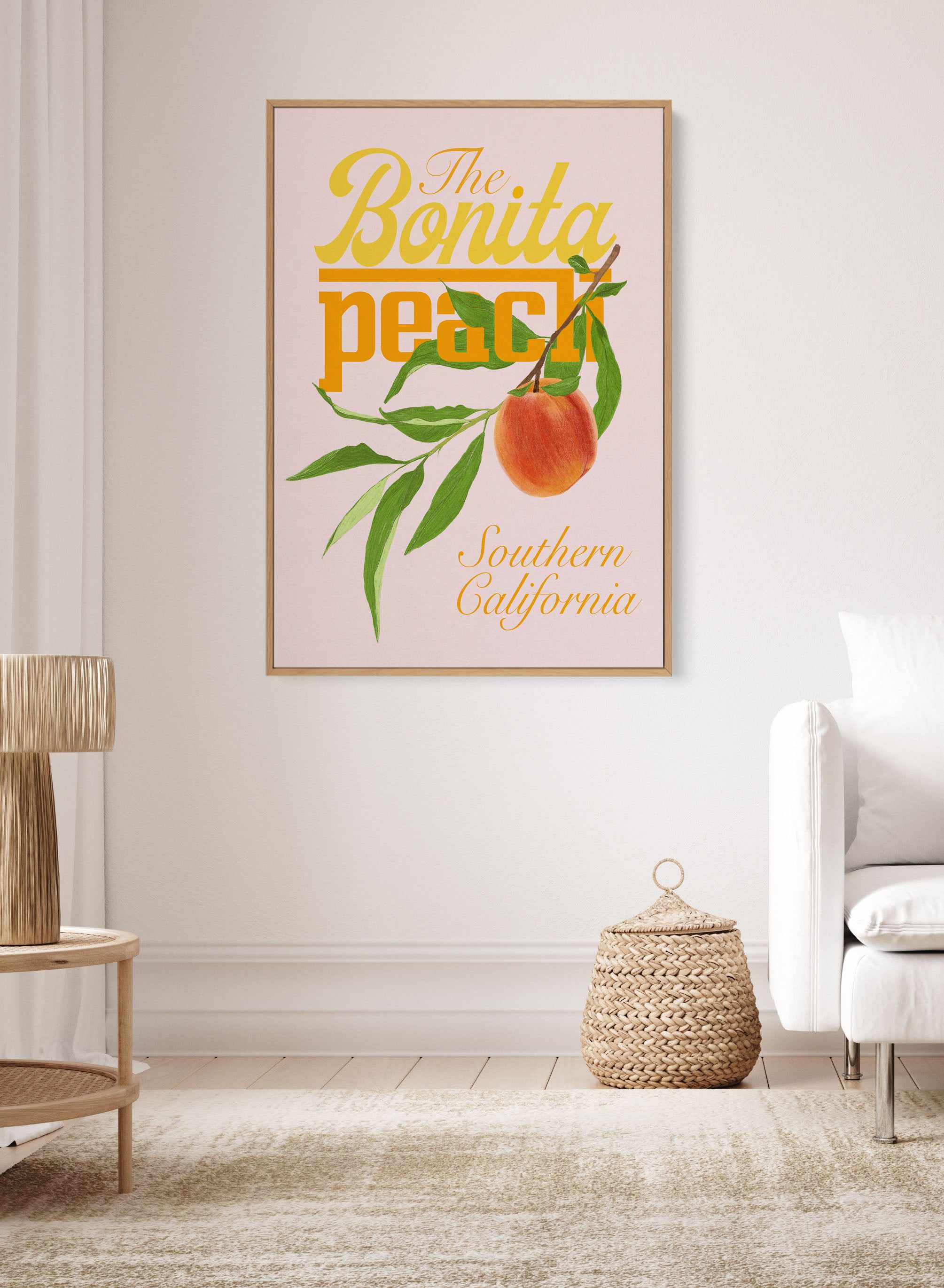 Bonita Peach by Jenny Liz Rome | Framed Canvas Art Print