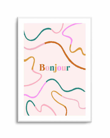Bonjour | Art Print from Olive et Oriel where you can shop wallpaper and artworks online