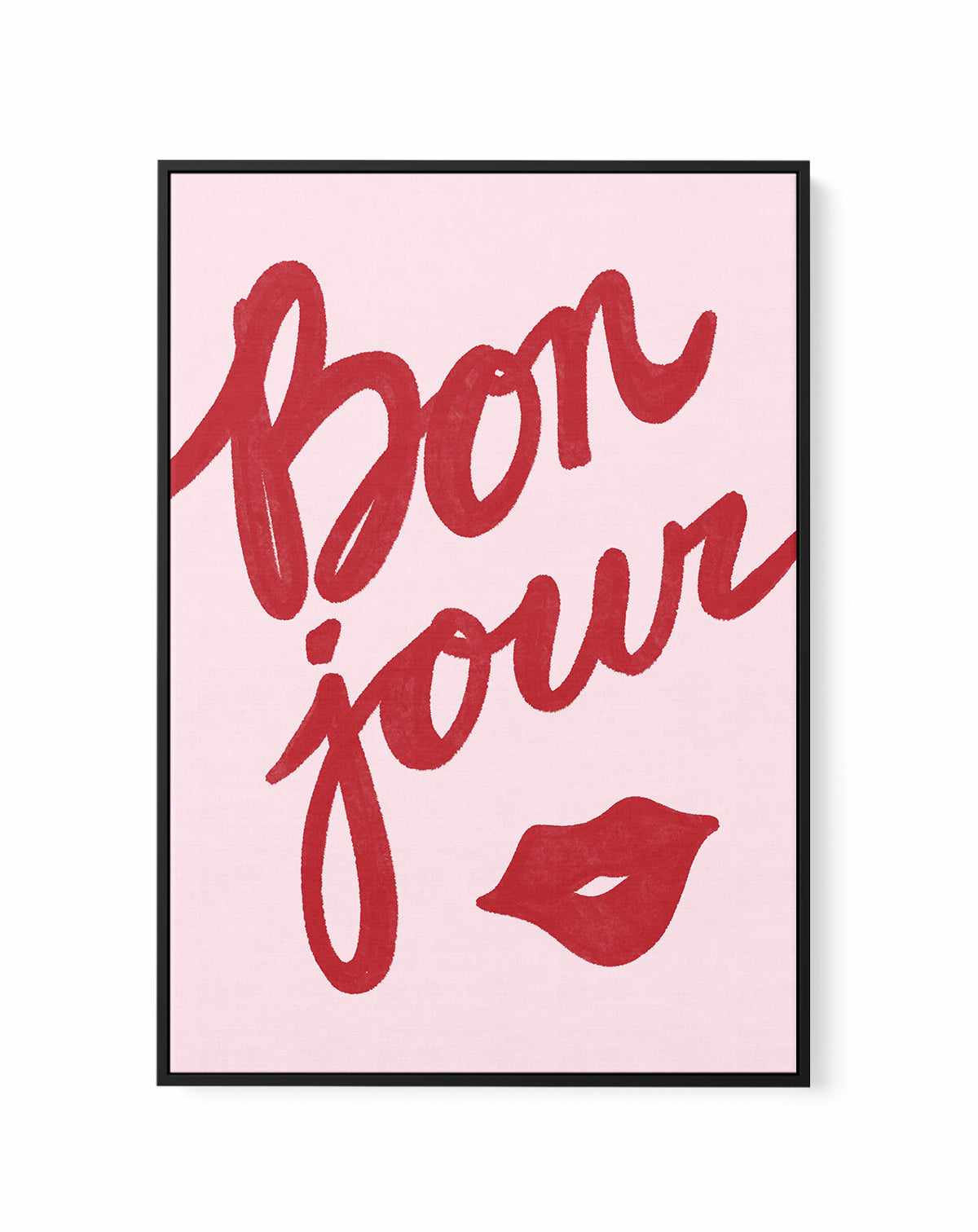 Bonjour Lip By Athene Fritsch | Framed Canvas Art Print