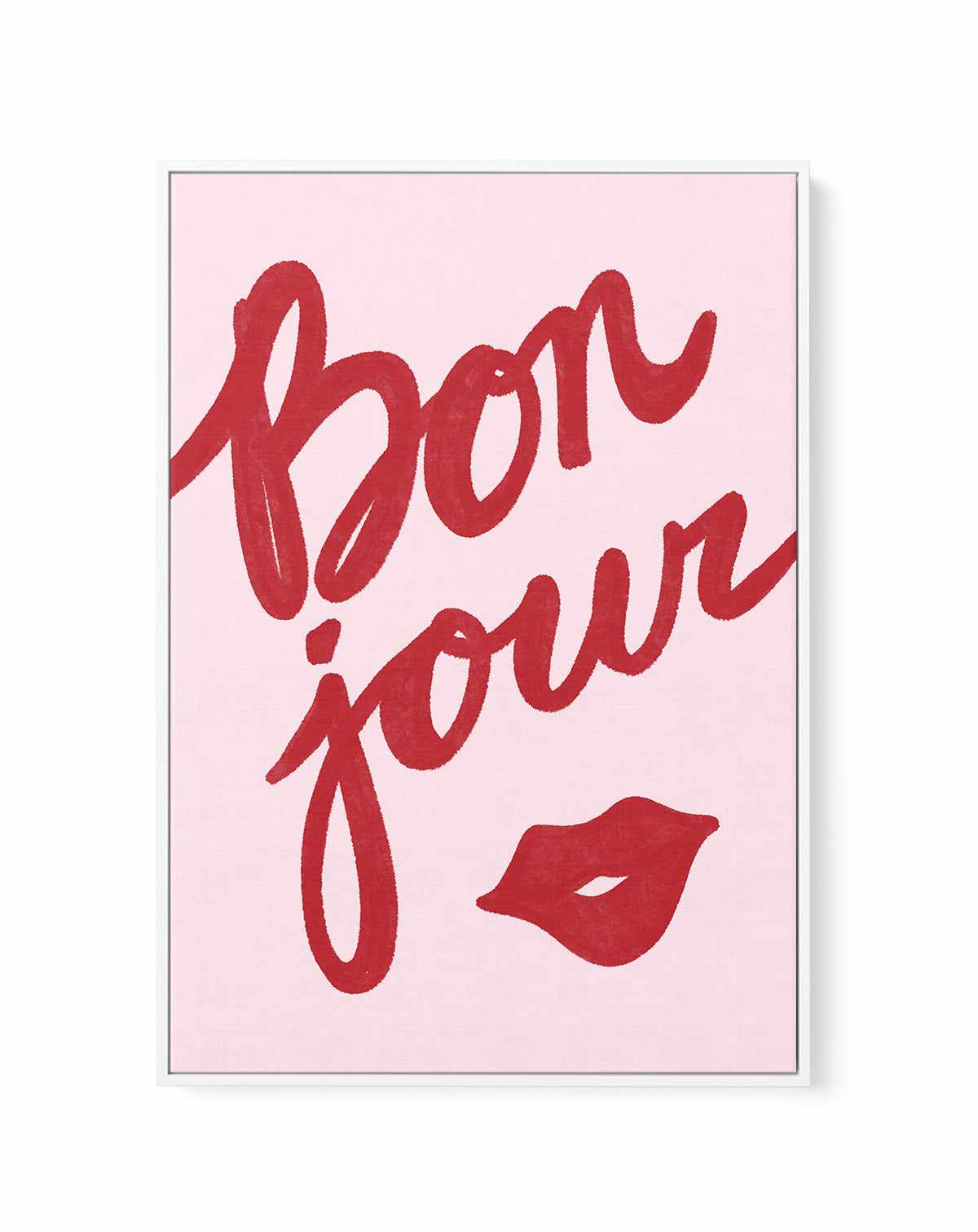 Bonjour Lip By Athene Fritsch | Framed Canvas Art Print