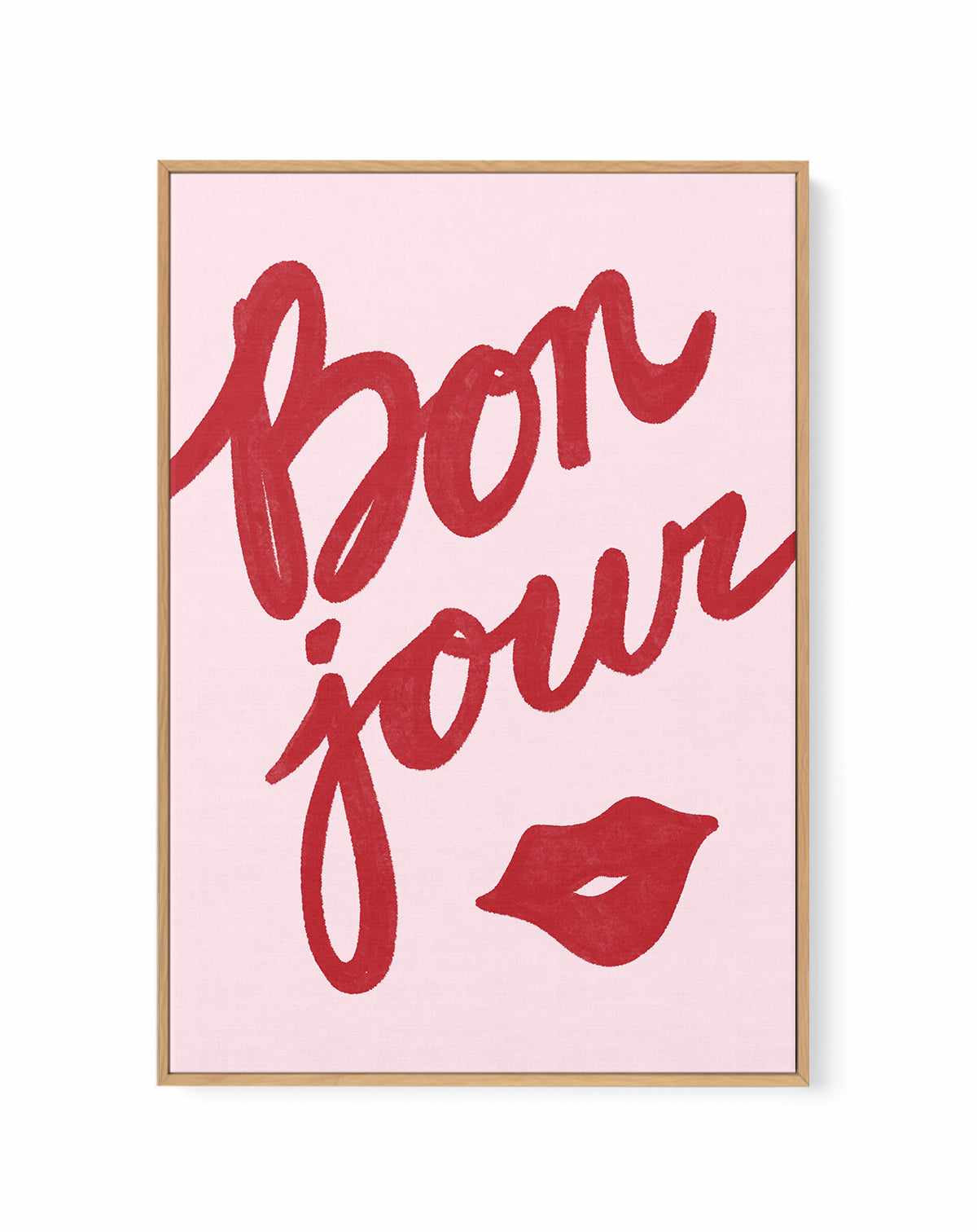 Bonjour Lip By Athene Fritsch | Framed Canvas Art Print