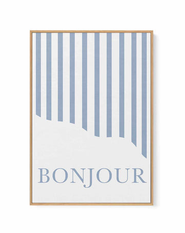 Bonjour Stripes By Grace Digital Art | Framed Canvas Art Print from Olive et Oriel where you can shop wallpaper and artworks online