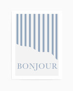 Bonjour Stripes By Grace Digital Art | Art Print