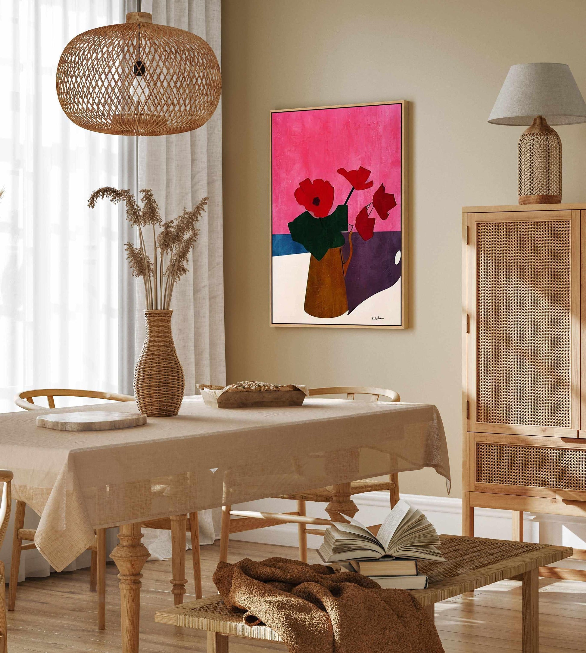 Bonsoir Cherie By Bo Anderson | Framed Canvas Art Print from Olive et Oriel where you can shop wallpaper and artworks online