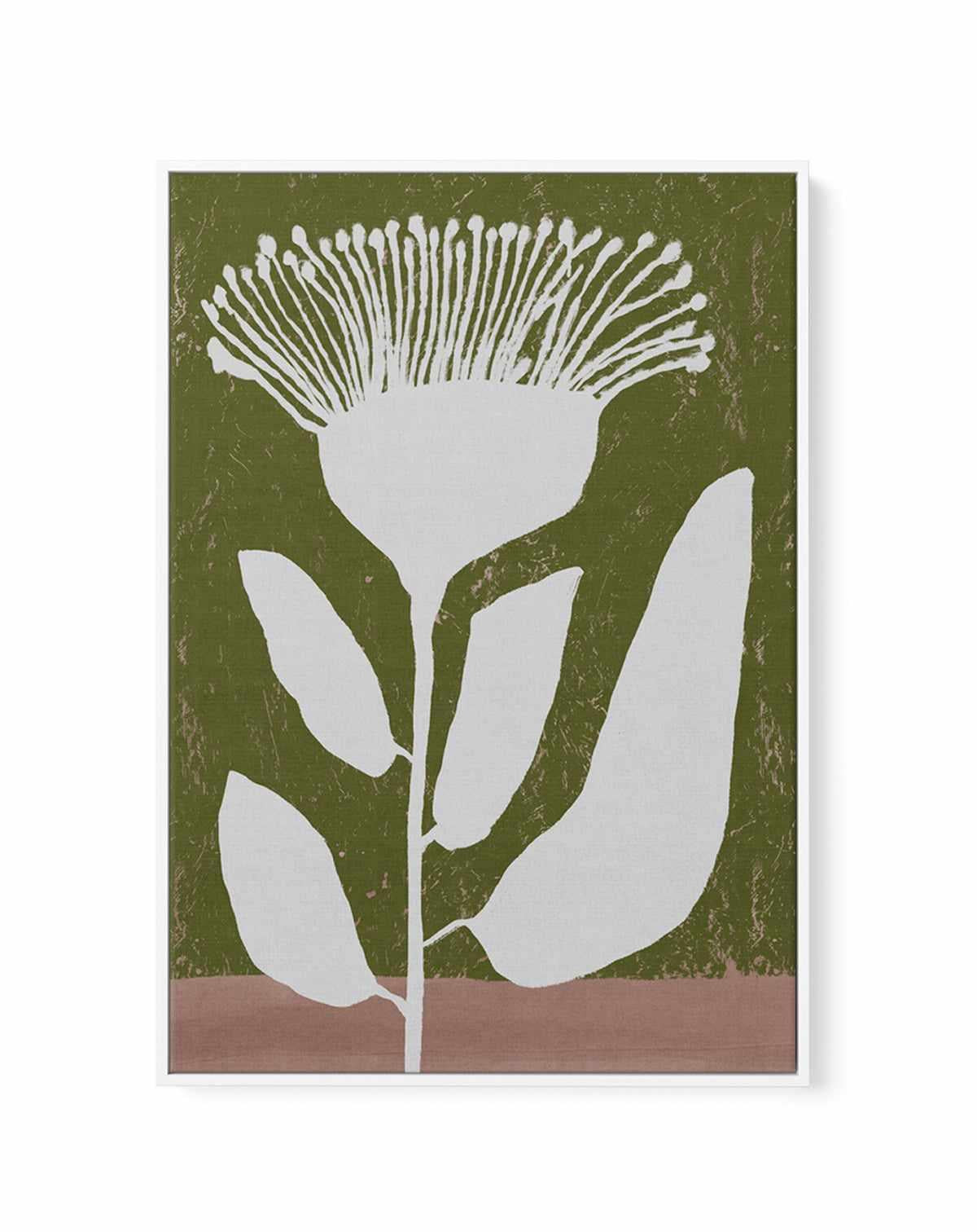 Botanical Design Of A Flower Against | Framed Canvas Art Print from Olive et Oriel where you can shop wallpaper and artworks online
