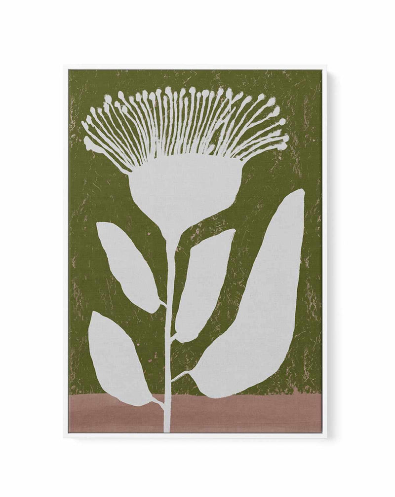 Botanical Design Of A Flower Against | Framed Canvas Art Print from Olive et Oriel where you can shop wallpaper and artworks online