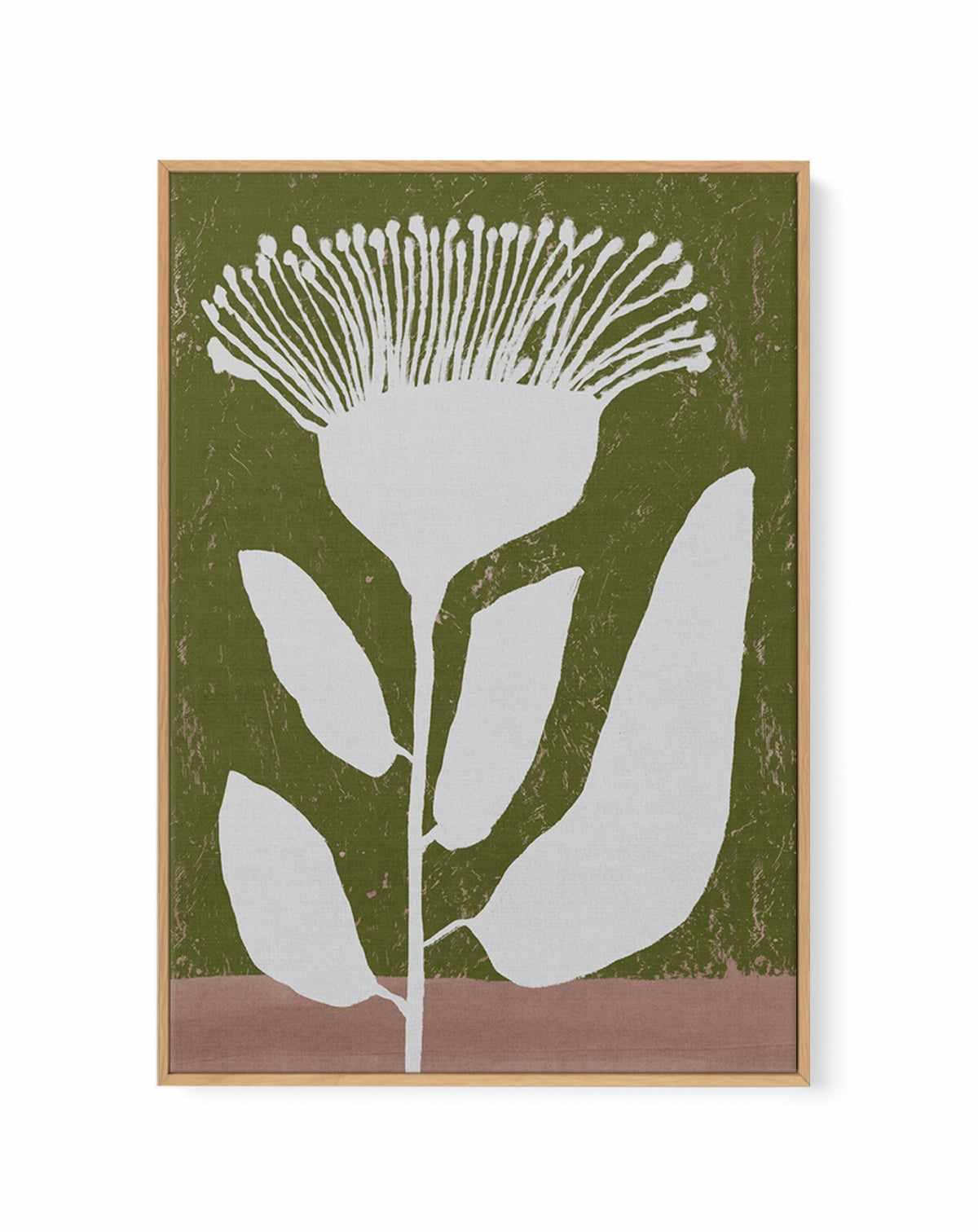 Botanical Design Of A Flower Against | Framed Canvas Art Print from Olive et Oriel where you can shop wallpaper and artworks online