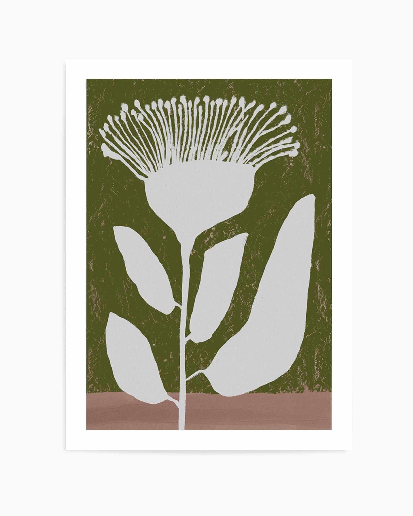 Botanical Design Of A Flower Against | Art Print from Olive et Oriel where you can shop wallpaper and artworks online