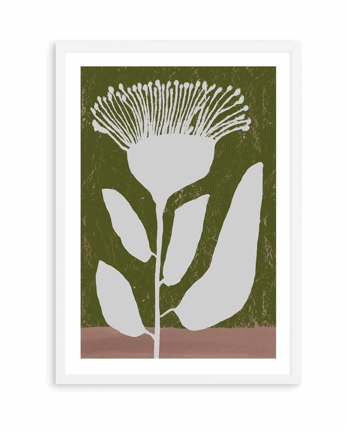 Botanical Design Of A Flower Against | Art Print from Olive et Oriel where you can shop wallpaper and artworks online