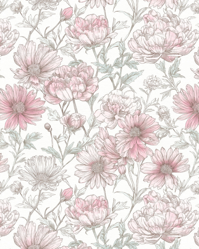 Botanical Blush Wallpaper from Olive et Oriel where you can shop wallpaper and artworks online