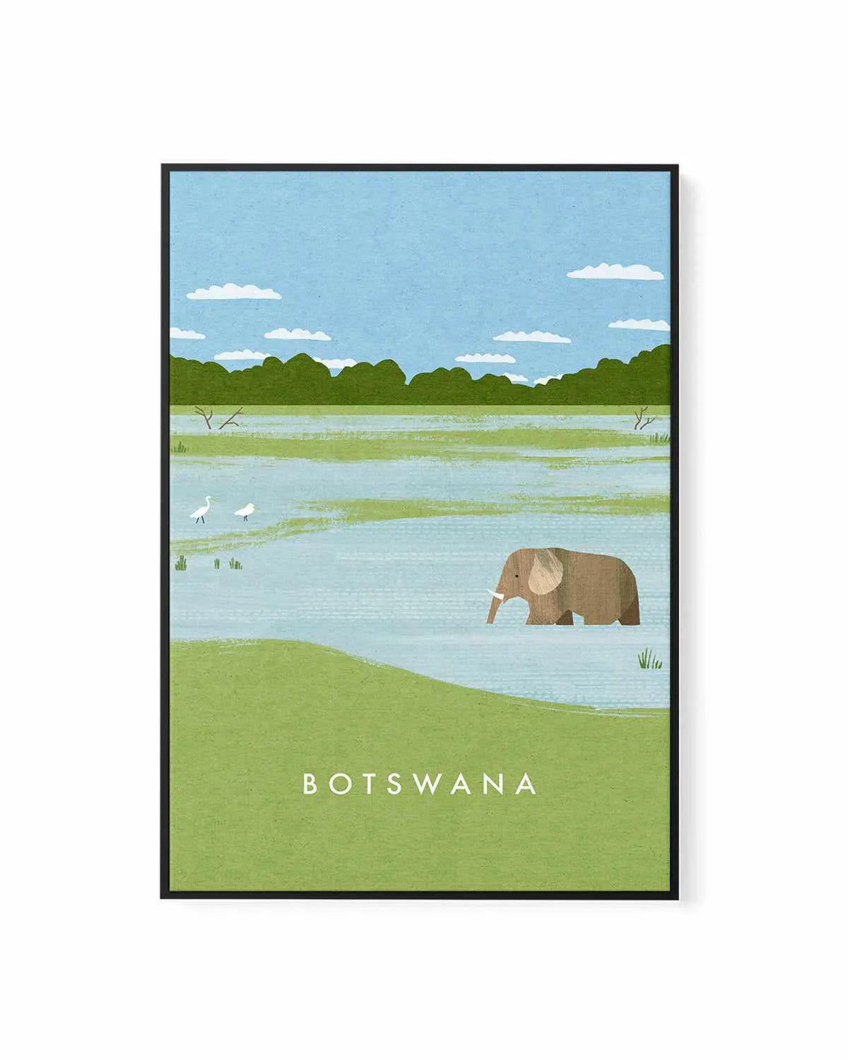 Botswana by Henry Rivers | Framed Canvas Art Print from Olive et Oriel where you can shop wallpaper and artworks online