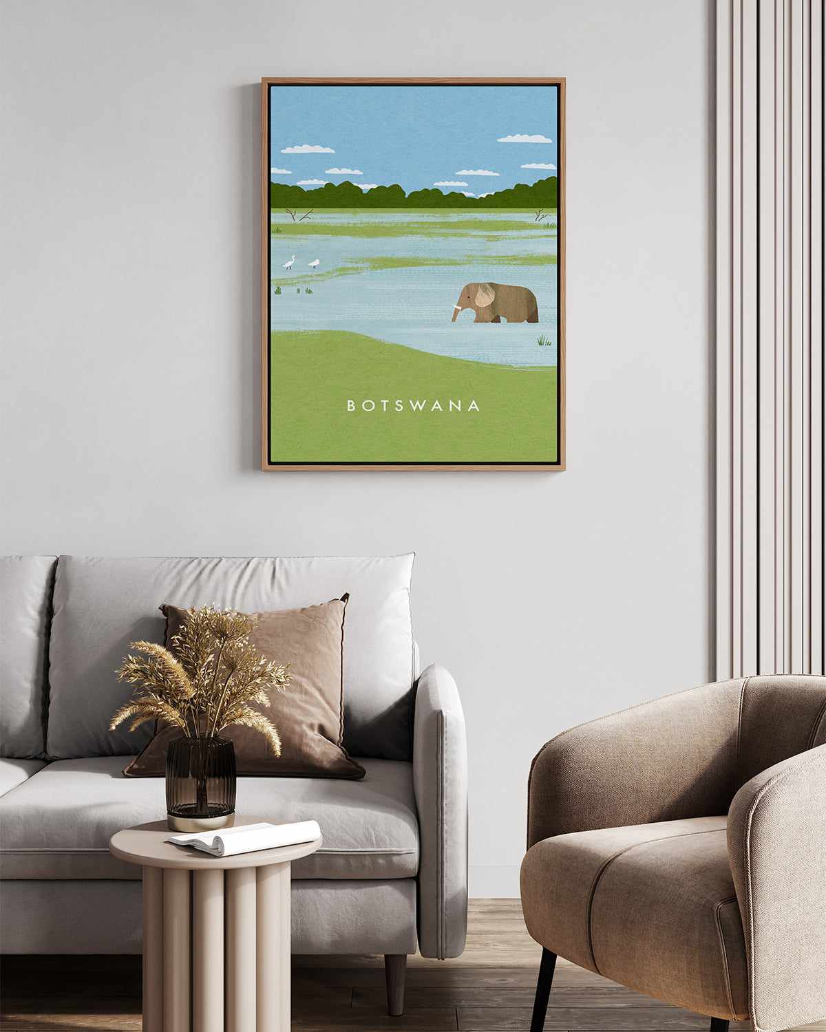 Botswana by Henry Rivers | Framed Canvas Art Print