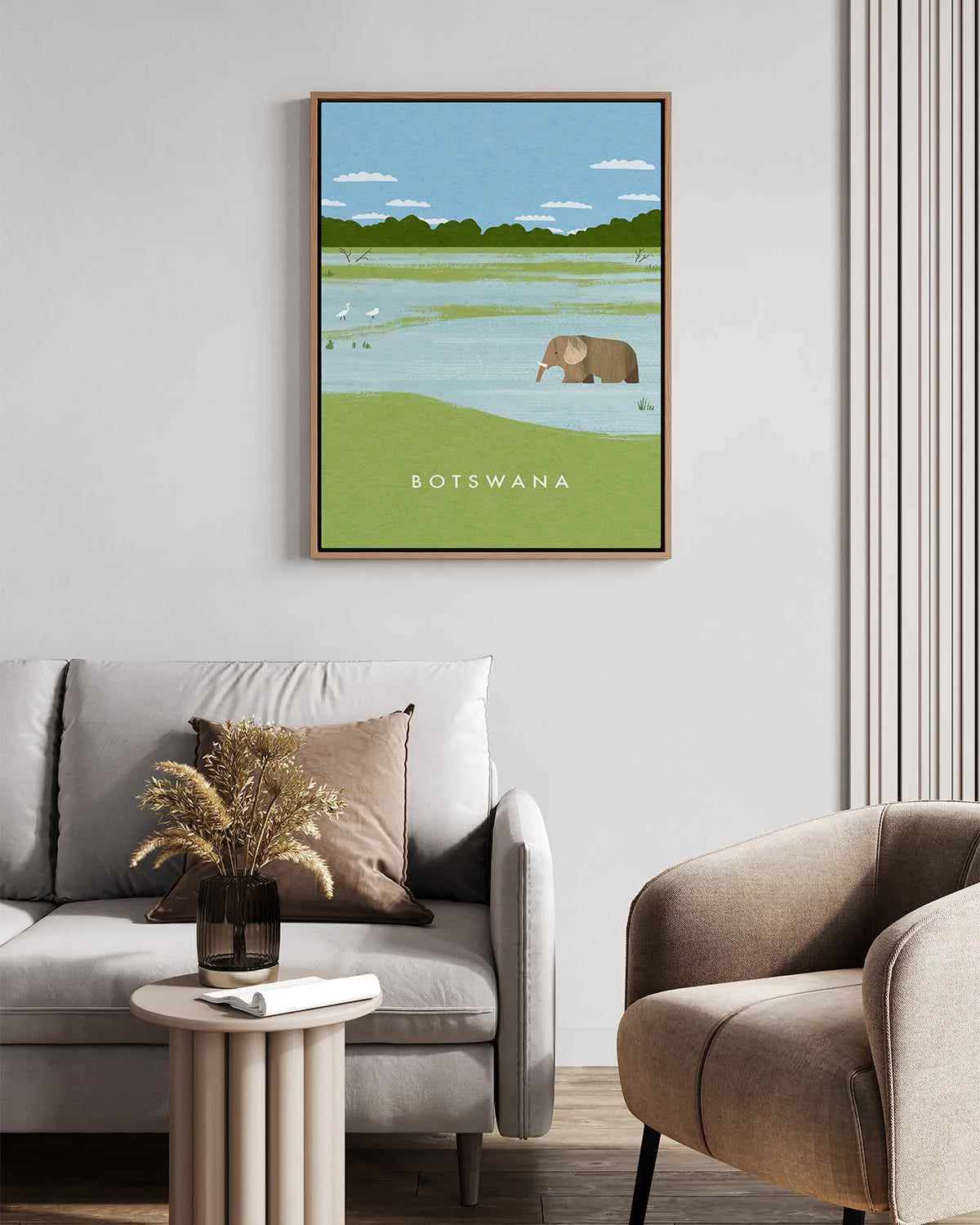 Botswana by Henry Rivers | Framed Canvas Art Print from Olive et Oriel where you can shop wallpaper and artworks online