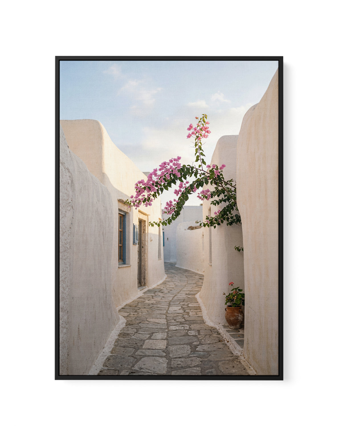 Bougainvillea Alley | Framed Canvas Art Print