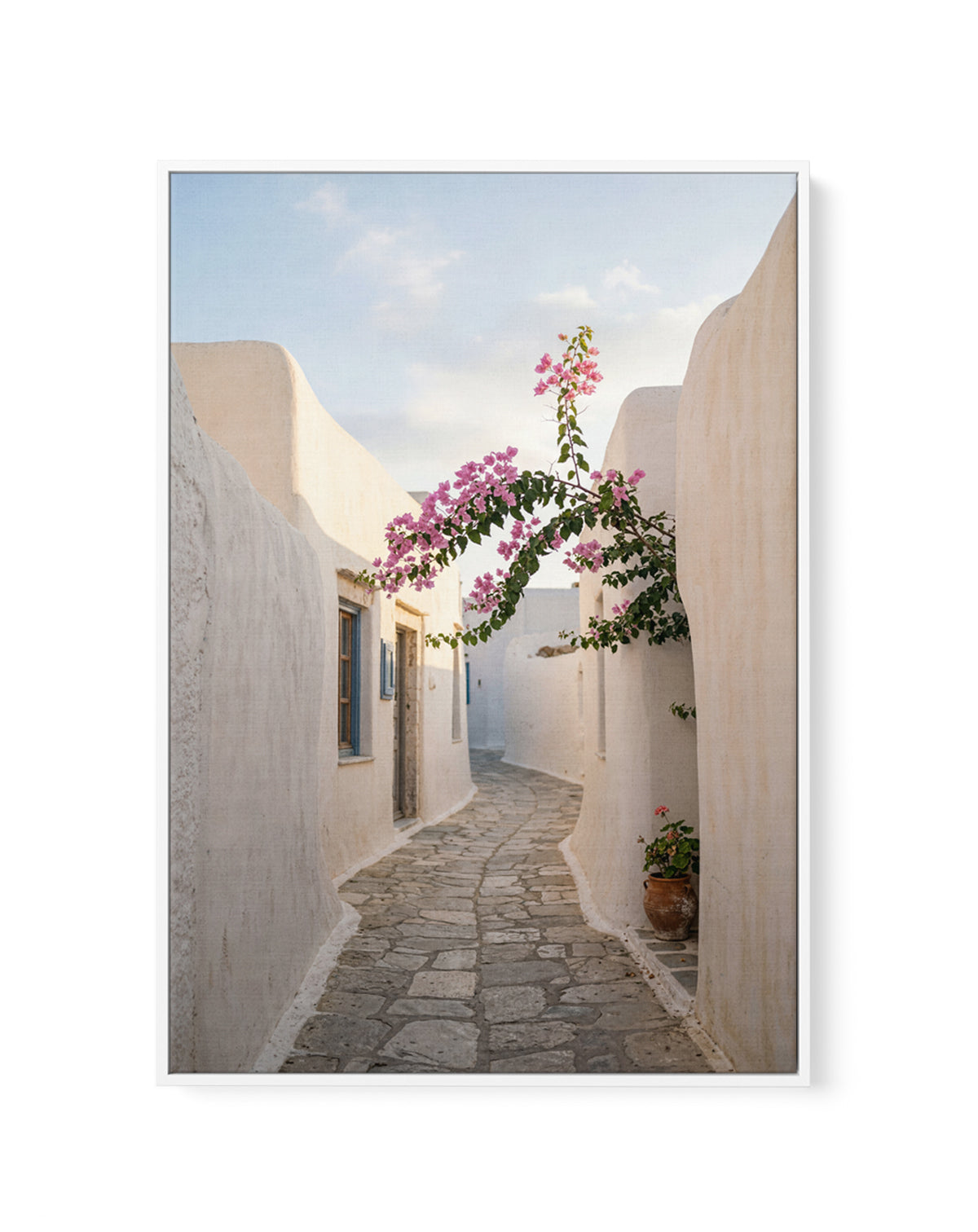 Bougainvillea Alley | Framed Canvas Art Print