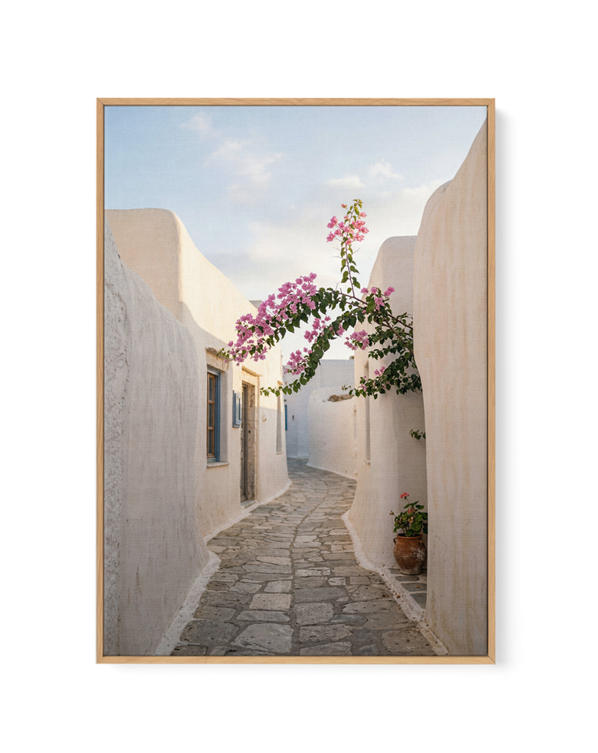 Bougainvillea Alley | Framed Canvas Art Print