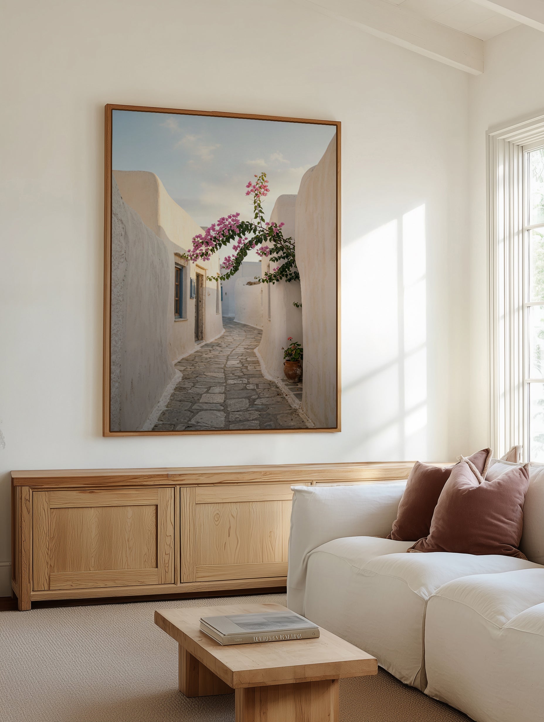 Bougainvillea Alley | Framed Canvas Art Print