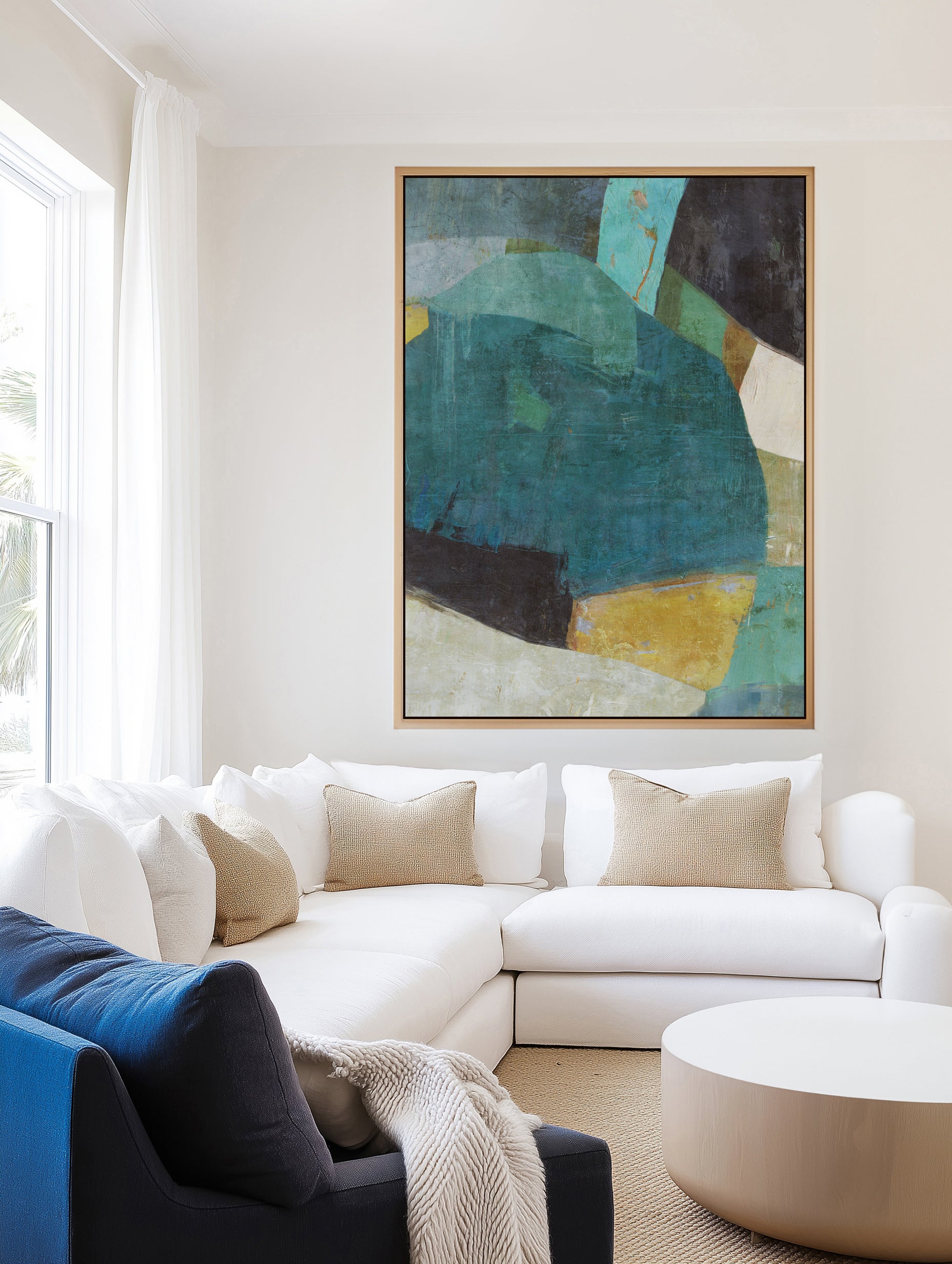 Boulder Field 2 by Suzanne Nicoll | Framed Canvas Art Print