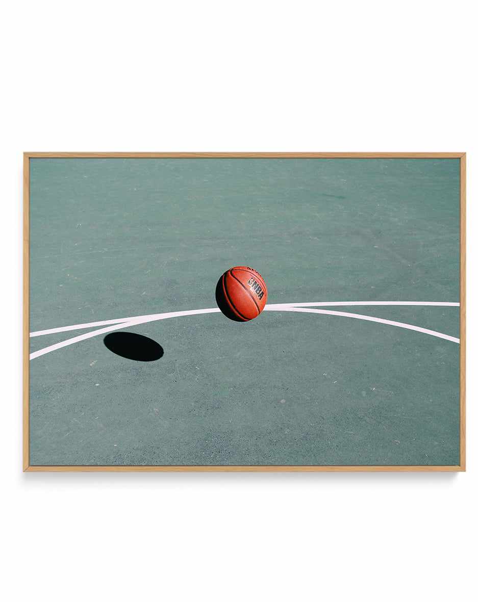 Bounce #1 By Cities of Basketball | Framed Canvas Art Print