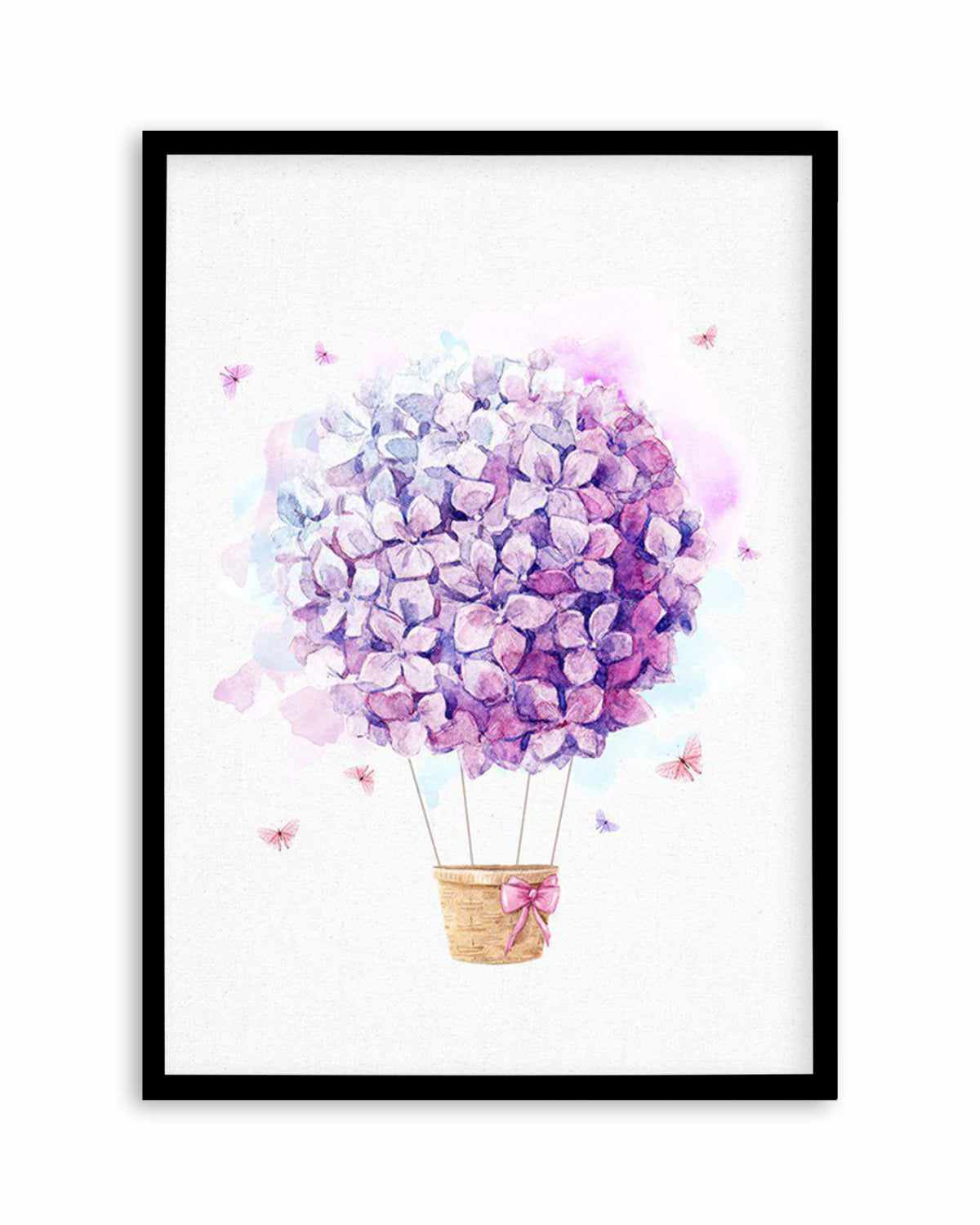 Bouquet Balloon on Linen I Art Print