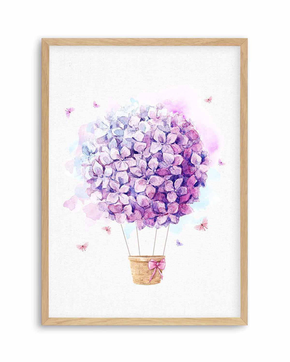 Bouquet Balloon on Linen I Art Print