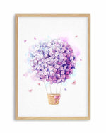 Bouquet Balloon on Linen I Art Print
