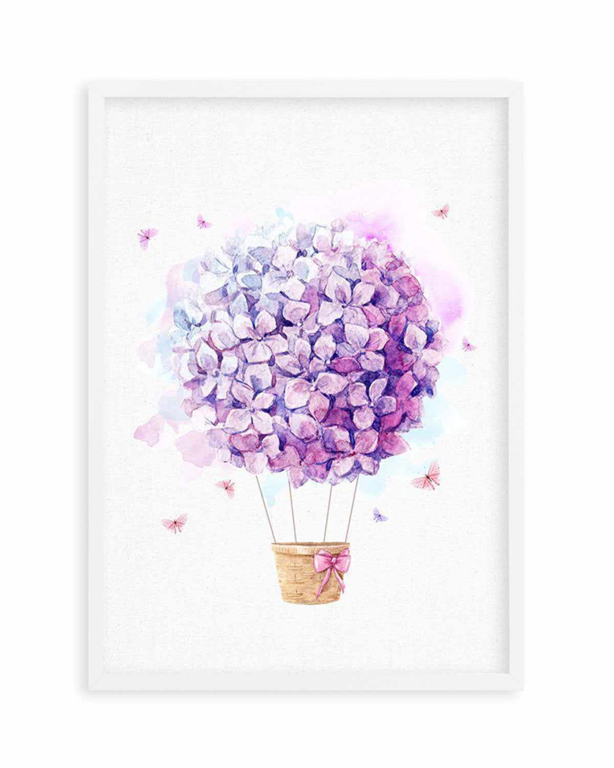 Bouquet Balloon on Linen I Art Print