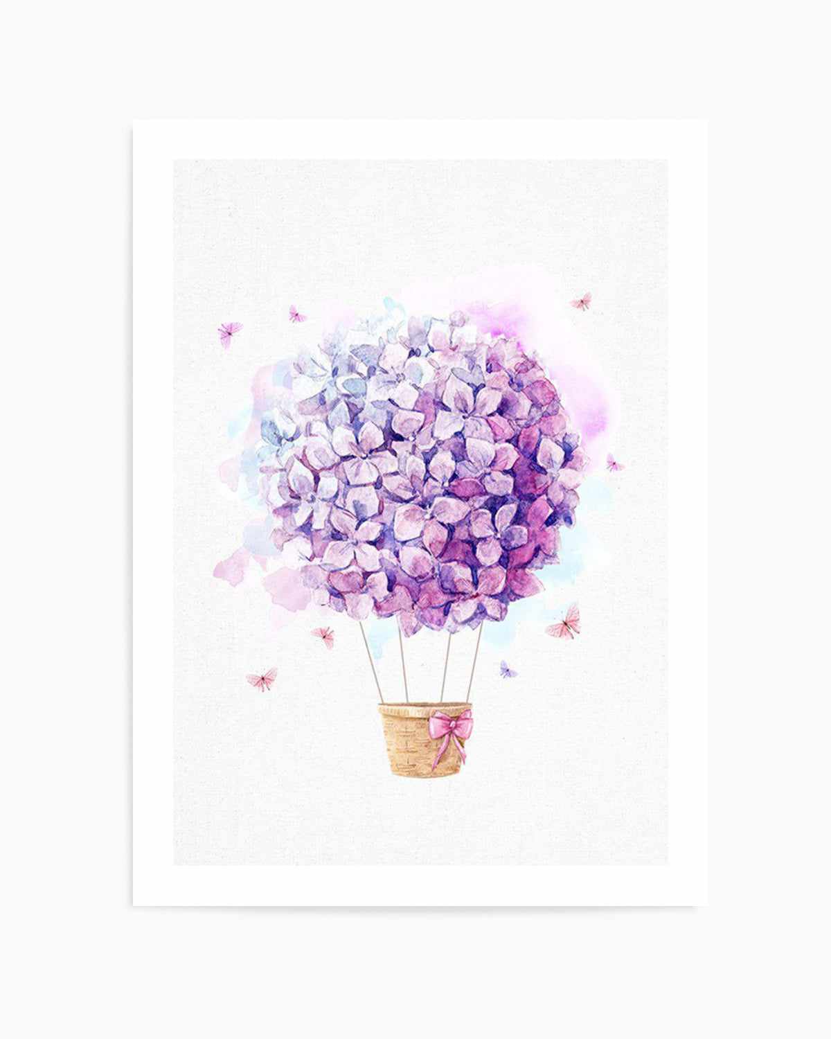 Bouquet Balloon on Linen I Art Print