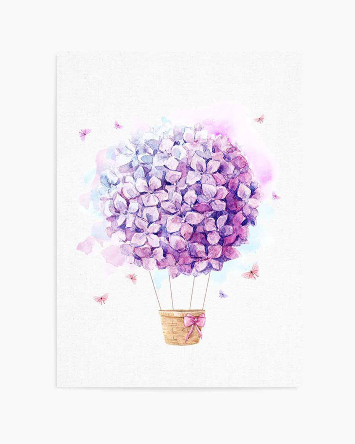 Bouquet Balloon on Linen I Art Print