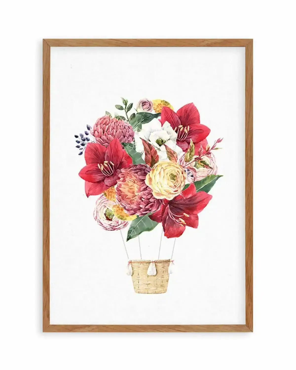 Bouquet Balloon on Linen II Art Print from Olive et Oriel where you can shop wallpaper and artworks online