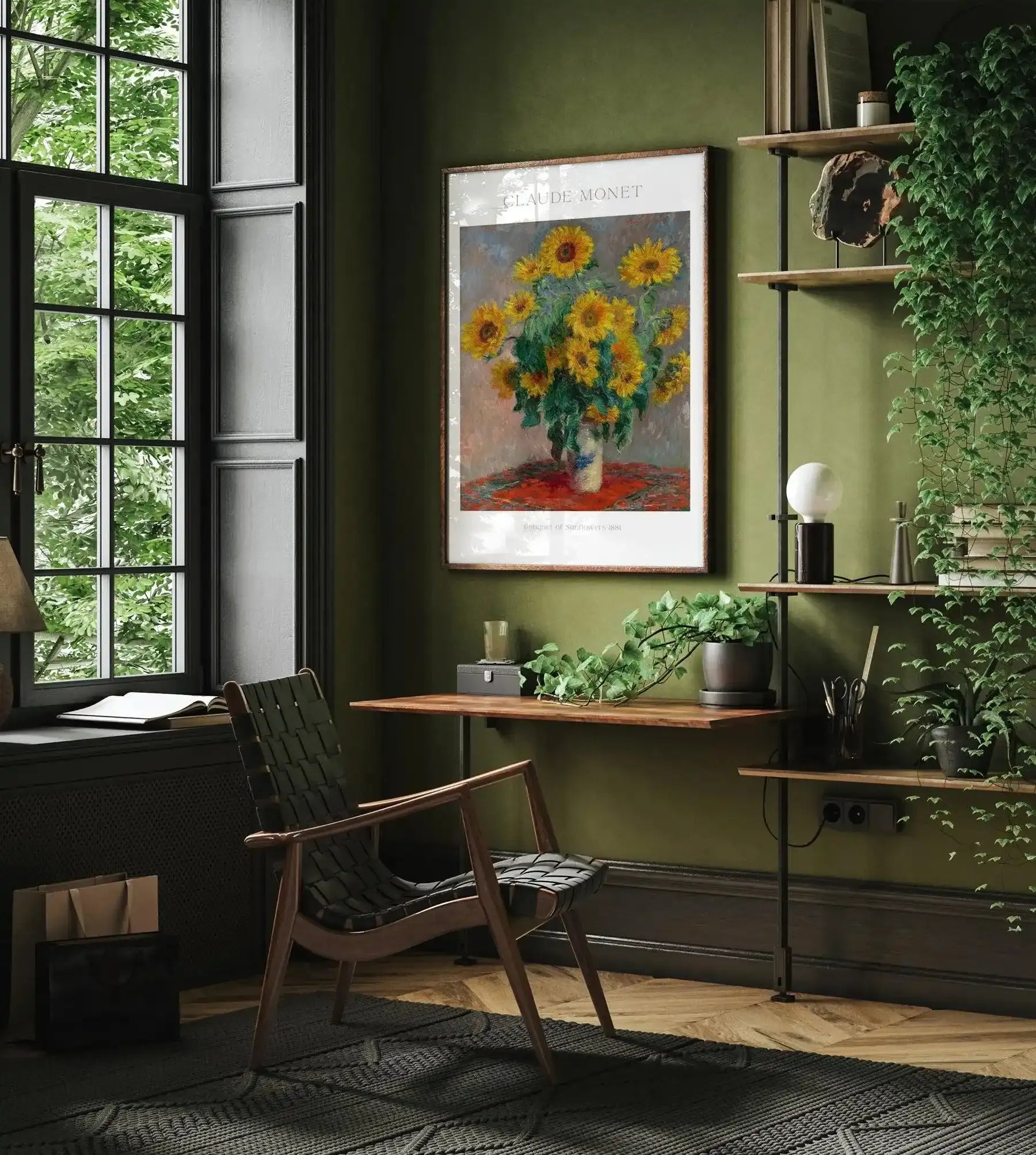 Bouquet of Sunflowers 1881 by Claude Monet Art Print-PRINT-Olive et Oriel-Olive et Oriel-Buy-Australian-Art-Prints-Online-with-Olive-et-Oriel-Your-Artwork-Specialists-Austrailia-Decorate-With-Coastal-Photo-Wall-Art-Prints-From-Our-Beach-House-Artwork-Collection-Fine-Poster-and-Framed-Artwork