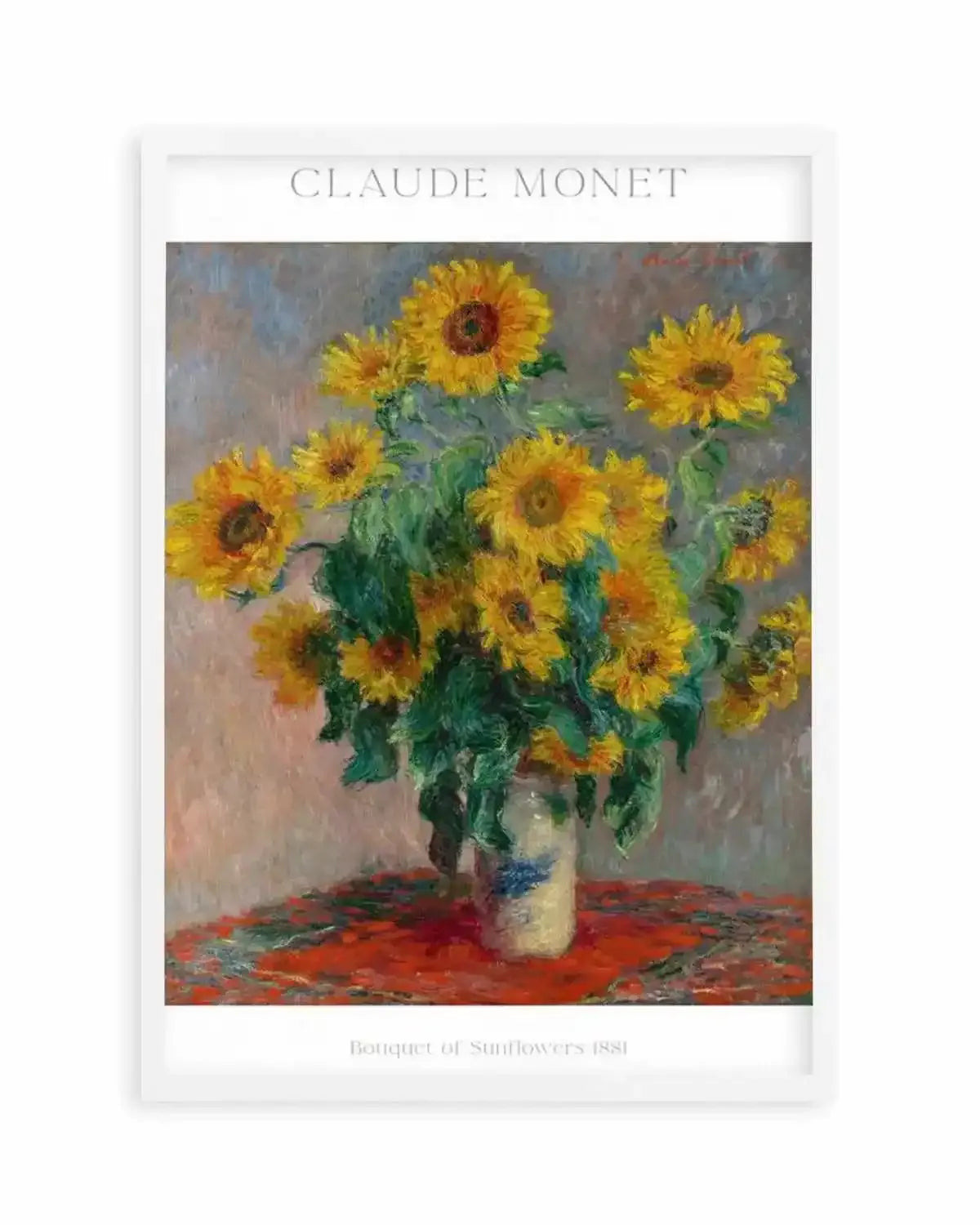 Bouquet of Sunflowers 1881 by Claude Monet Art Print from Olive et Oriel where you can shop wallpaper and artworks online