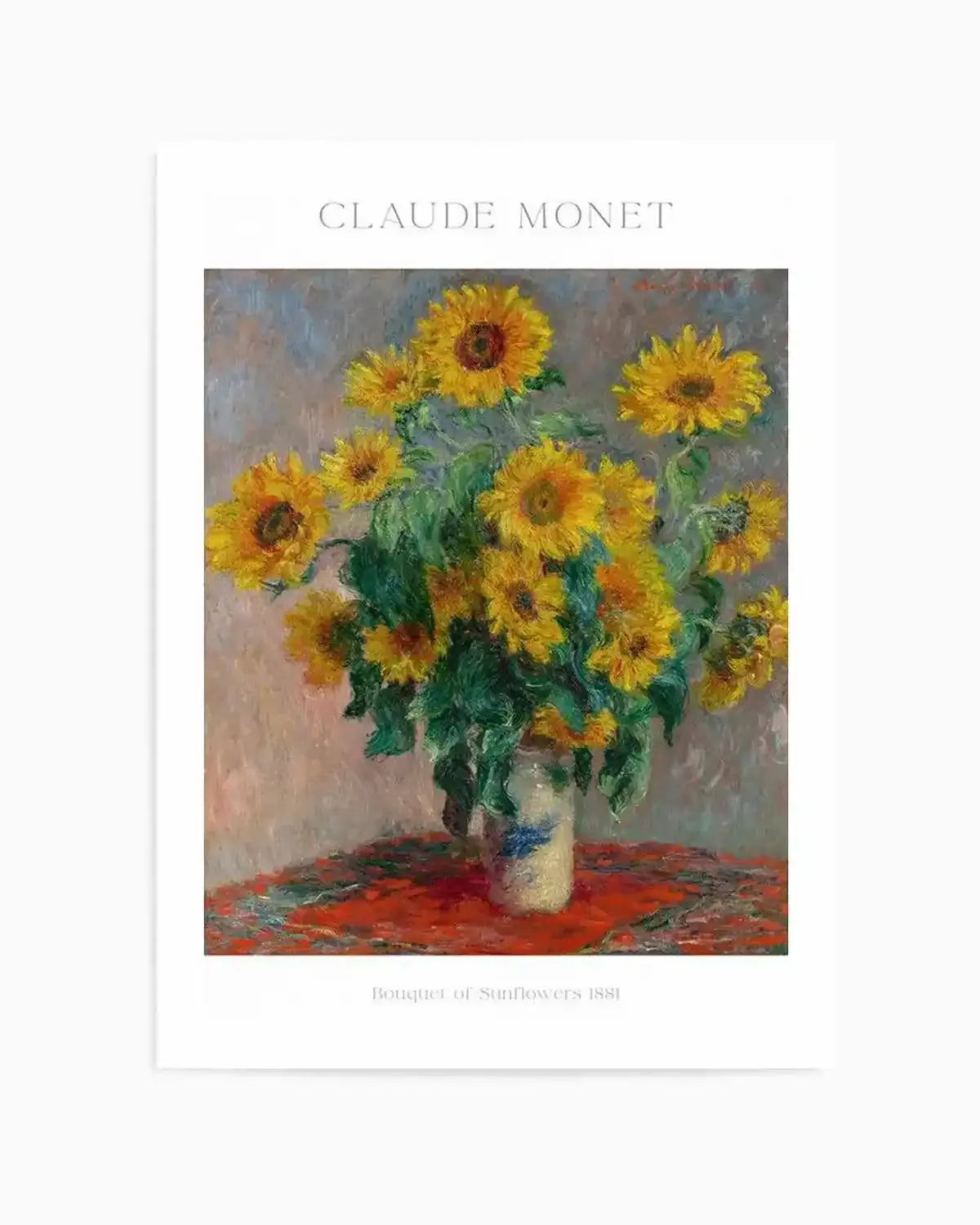 Bouquet of Sunflowers 1881 by Claude Monet Art Print from Olive et Oriel where you can shop wallpaper and artworks online