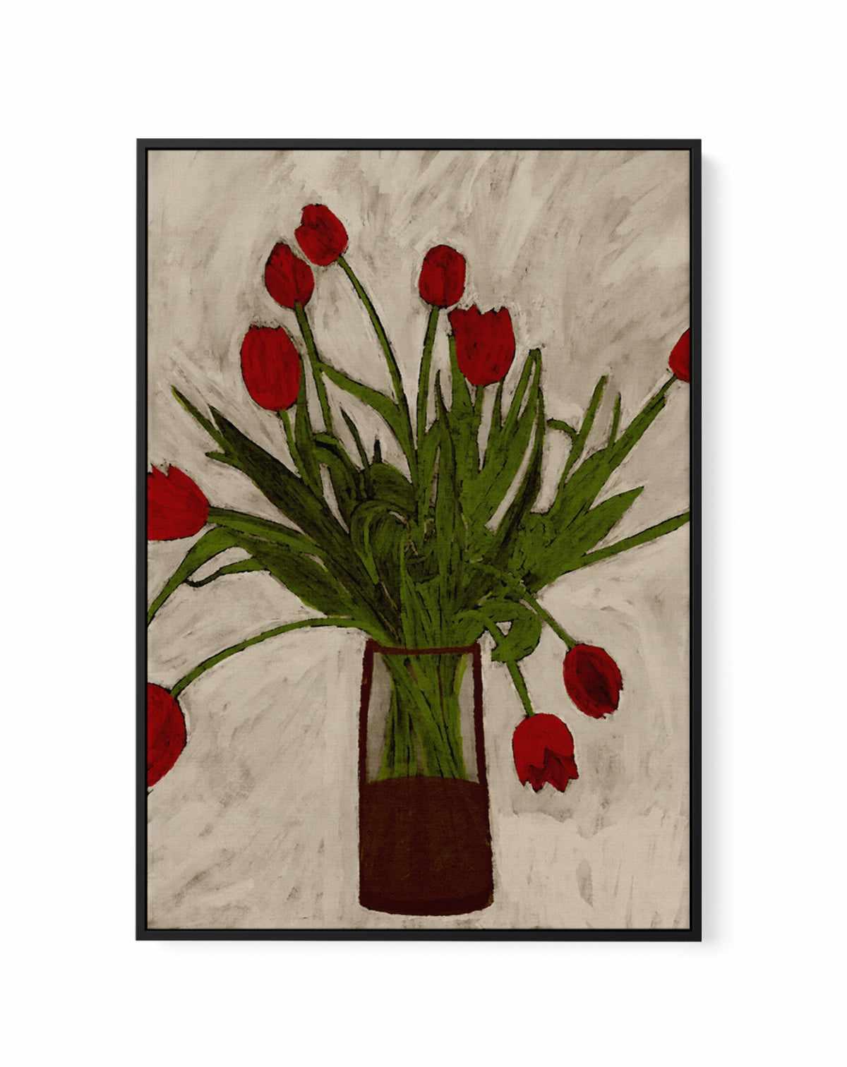 Bouquet of Tulips by Shatha Al Dafai | Framed Canvas Art Print from Olive et Oriel where you can shop wallpaper and artworks online