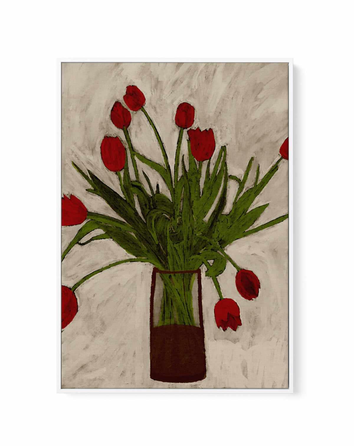 Bouquet of Tulips by Shatha Al Dafai | Framed Canvas Art Print from Olive et Oriel where you can shop wallpaper and artworks online