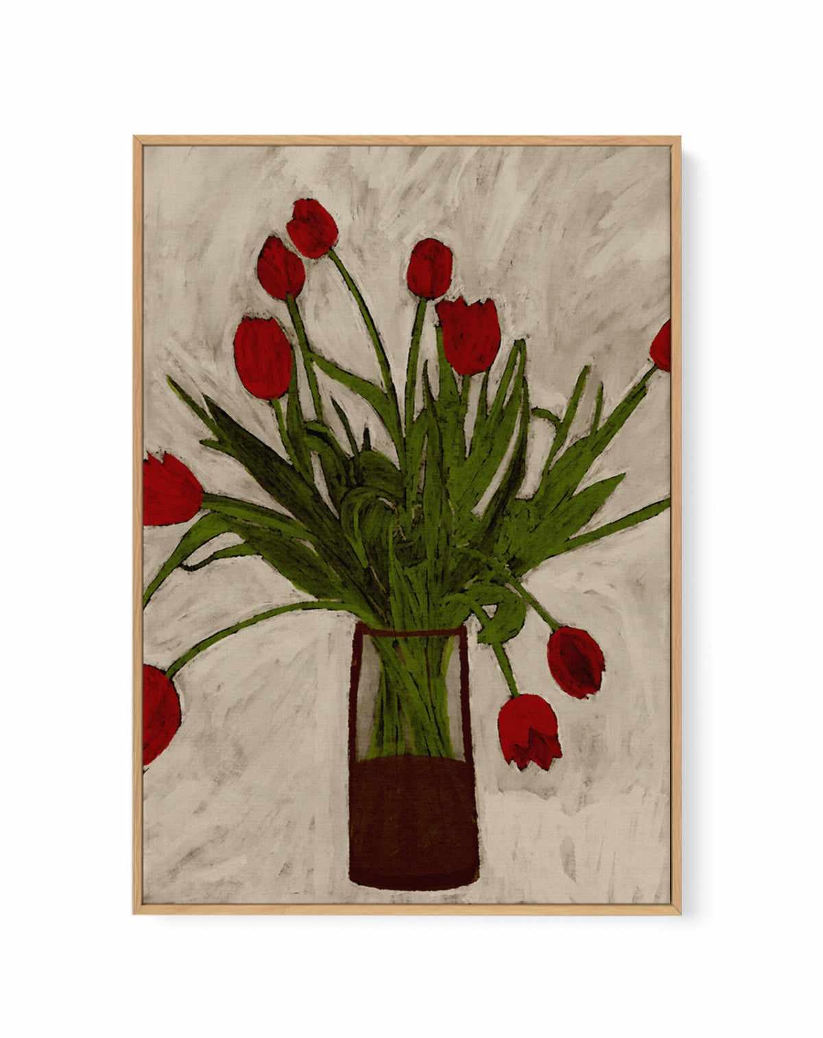 Bouquet of Tulips by Shatha Al Dafai | Framed Canvas Art Print from Olive et Oriel where you can shop wallpaper and artworks online