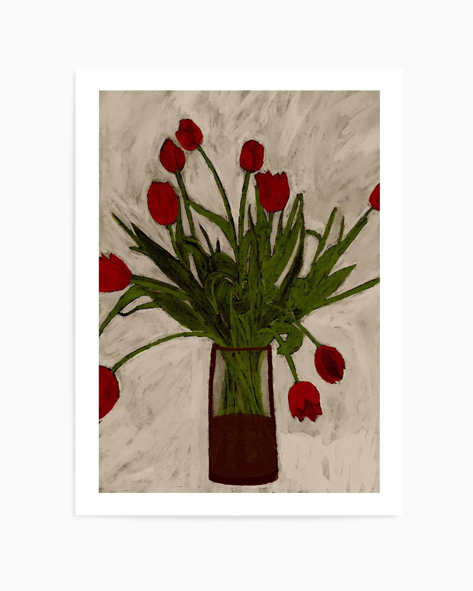 Bouquet of Tulips by Shatha Al Dafai | Art Print from Olive et Oriel where you can shop wallpaper and artworks online