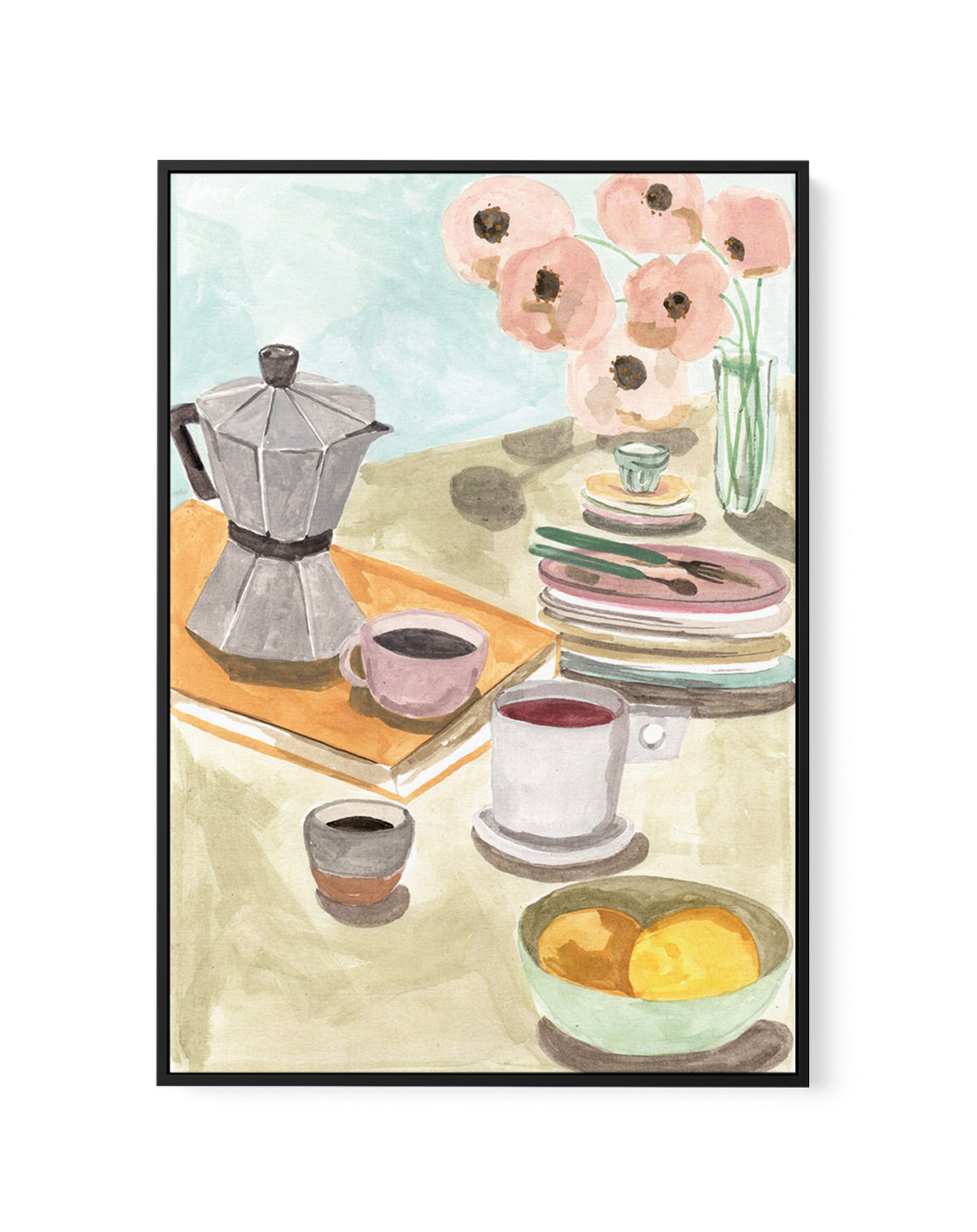 Breakfast Table by Laura Page | Framed Canvas Art Print