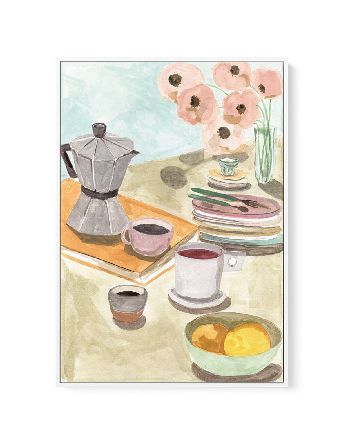 Breakfast Table by Laura Page | Framed Canvas Art Print
