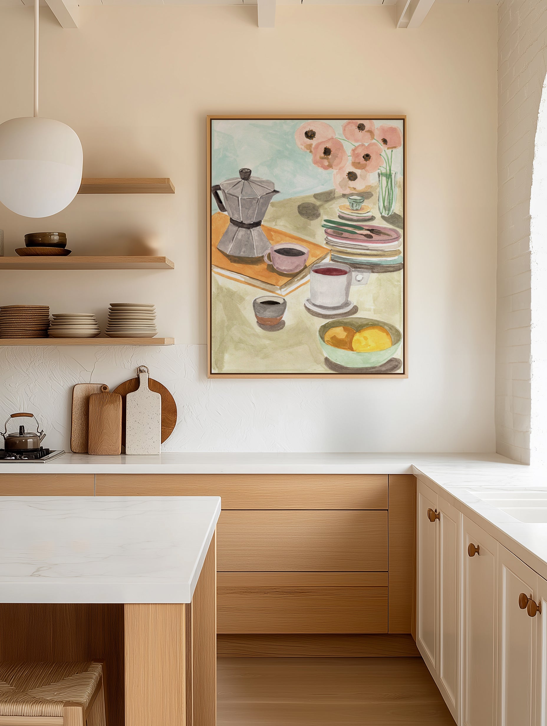 Breakfast Table by Laura Page | Framed Canvas Art Print