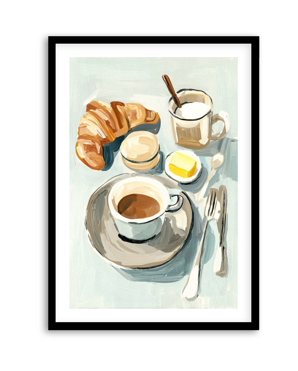Breakfast for One | Art Print from Olive et Oriel where you can shop wallpaper and artworks online