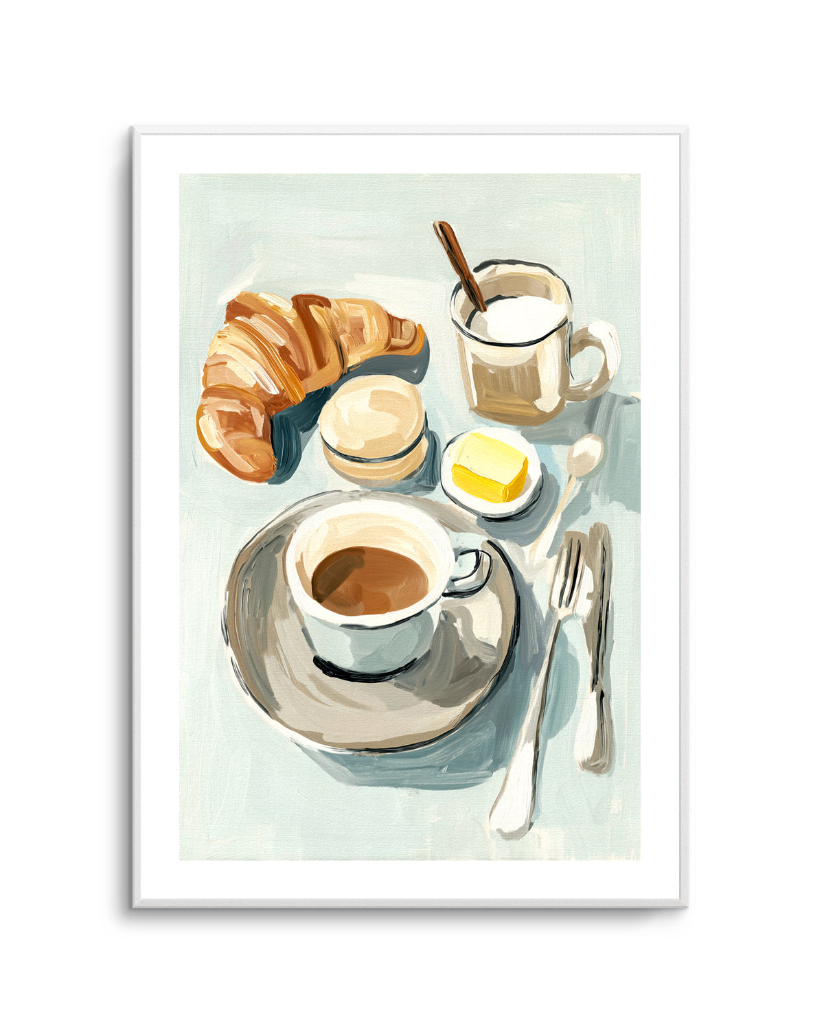 Breakfast for One | Art Print from Olive et Oriel where you can shop wallpaper and artworks online