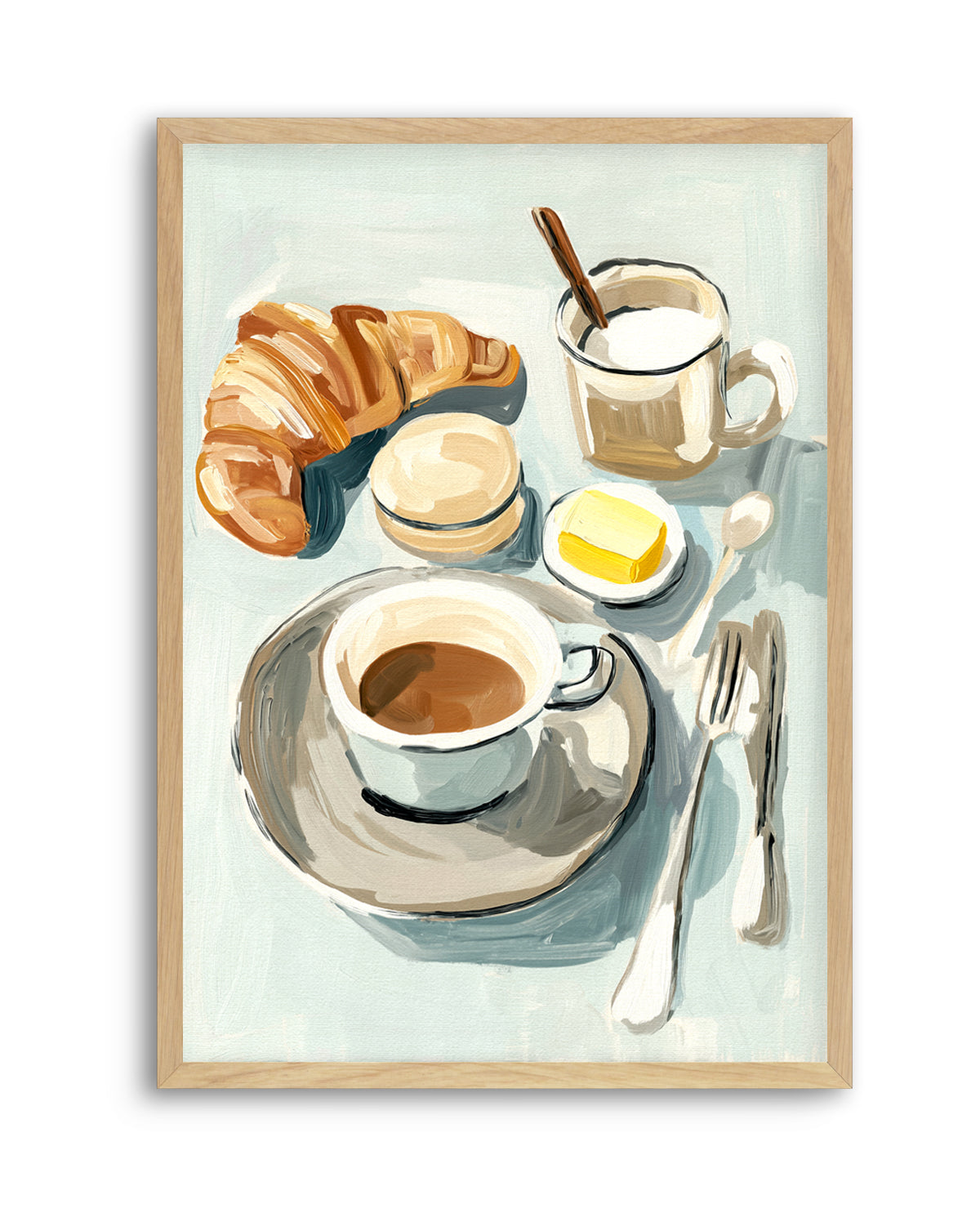 Breakfast for One | Art Print from Olive et Oriel where you can shop wallpaper and artworks online