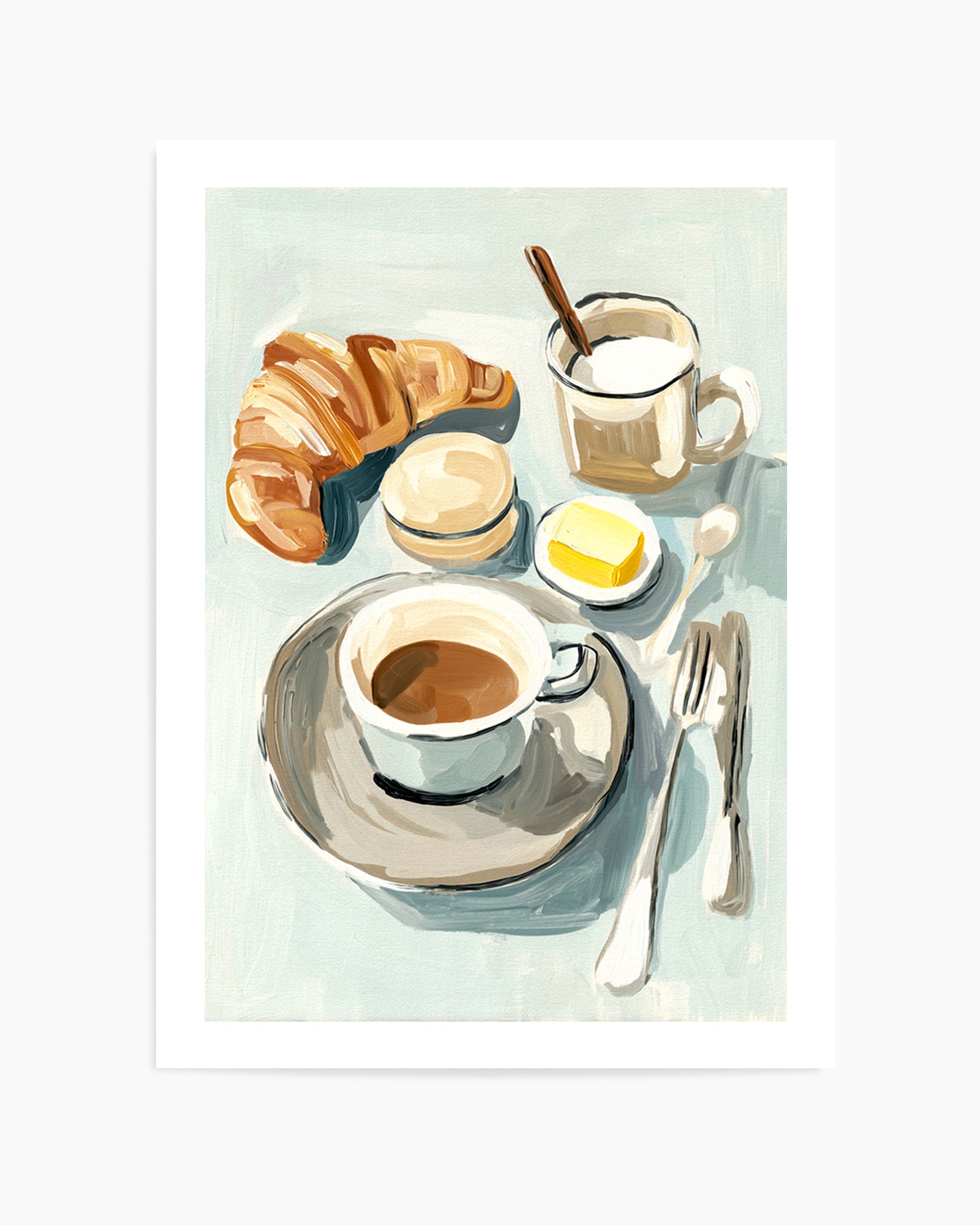 Breakfast for One | Art Print from Olive et Oriel where you can shop wallpaper and artworks online