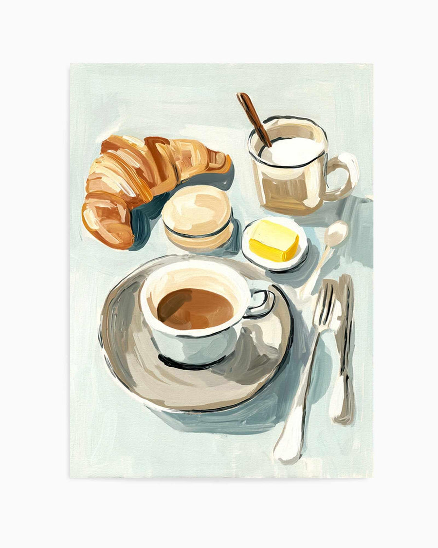 Breakfast for One | Art Print from Olive et Oriel where you can shop wallpaper and artworks online