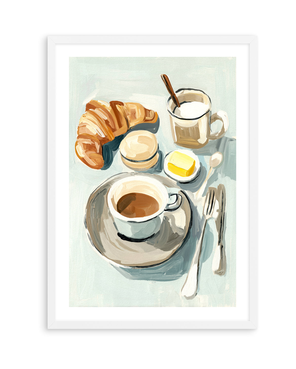 Breakfast for One | Art Print from Olive et Oriel where you can shop wallpaper and artworks online