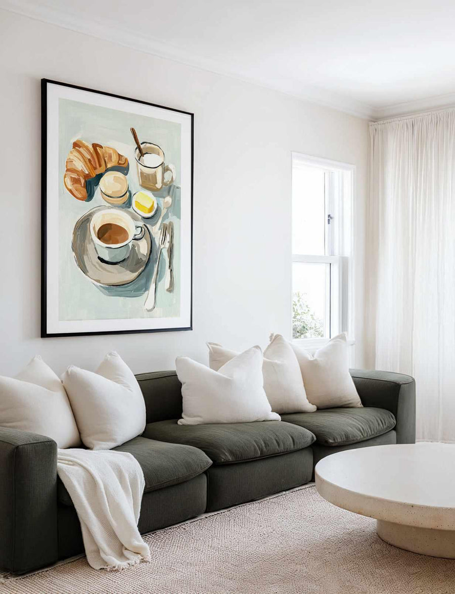 Breakfast for One | Art Print from Olive et Oriel where you can shop wallpaper and artworks online