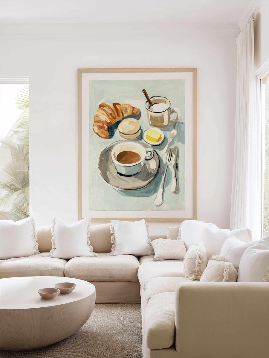 Breakfast for One | Art Print from Olive et Oriel where you can shop wallpaper and artworks online